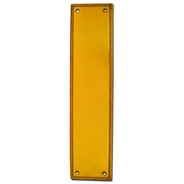 ASEC Georgian 73mm Wide Polished Brass Finger Plate