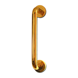 ASEC Bolt Fix Round Rose Polished Brass Pull Handle