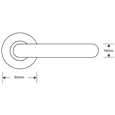 ASEC Round Rose Aluminium Sprung Lever Furniture