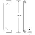 ASEC Bolt Fix Aluminium Pull Handle