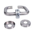 ASEC Stainless Steel Round Rose Lever Furniture