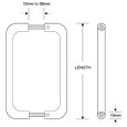 ASEC Back To Back Stainless Steel Pull Handle