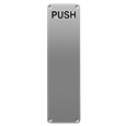 ASEC 75mm Wide Stainless Steel `Push` Finger Plate