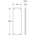 ASEC 75mm Wide Stainless Steel `Push` Finger Plate