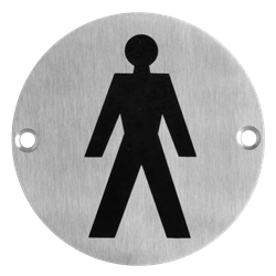 ASEC Stainless Steel Metal Toilet Door Sign