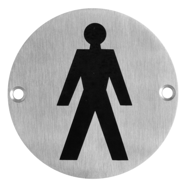 ASEC Stainless Steel Metal Toilet Door Sign