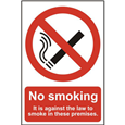 ASEC `No Smoking` 200mm x 300mm PVC Self Adhesive Sign