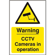 ASEC `Warning CCTV Cameras in Operation` 200mm x 300mm PVC Self Adhesive Sign