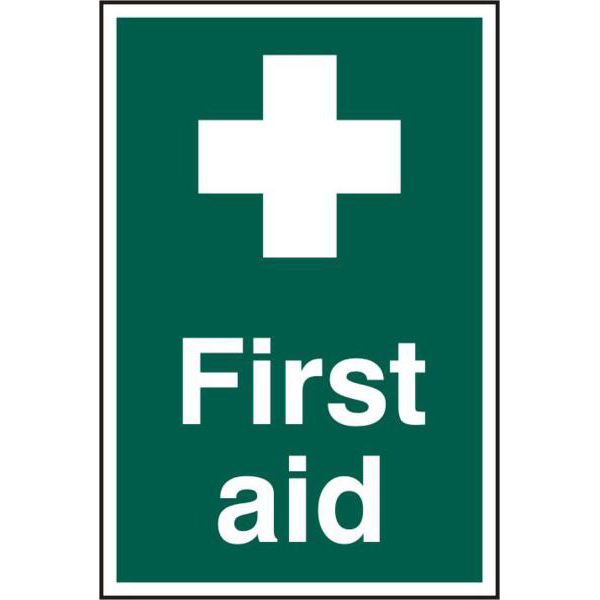 ASEC `First Aid` 200mm x 300mm PVC Self Adhesive Sign