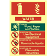 ASEC Fire Extinguisher 200mm x 300mm PVC Self Adhesive Photo luminescent Sign