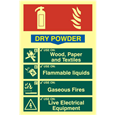 ASEC Fire Extinguisher 200mm x 300mm PVC Self Adhesive Photo luminescent Sign