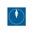 ASEC `Ladies` 150mm x 150mm Taktyle (Braille) Self Adhesive Sign