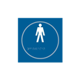 ASEC `Gents` 150mm x 150mm Taktyle (Braille) Self Adhesive Sign