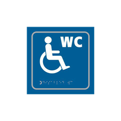 ASEC `Disabled` 150mm x 150mm Taktyle (Braille) Self Adhesive Sign