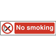 ASEC `No Smoking` 200mm x 50mm PVC Self Adhesive Sign