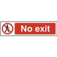 ASEC `No Exit` 200mm x 50mm PVC Self Adhesive Sign