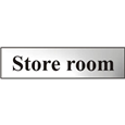 ASEC `Store Room` 200mm x 50mm Chrome Self Adhesive Sign