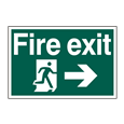 ASEC `Fire Exit` 400mm x 600mm PVC Self Adhesive Sign