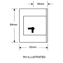 ASEC 20 1 Lever Cut Cupboard Lock