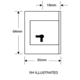 ASEC 20 1 Lever Cut Cupboard Lock