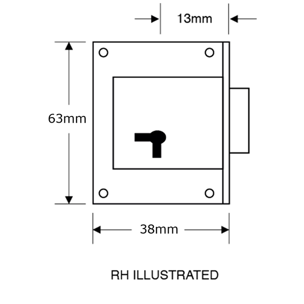 ASEC 61 4 Lever Cut Cupboard Lock