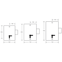 ASEC 36 2 Lever Straight Cupboard Lock