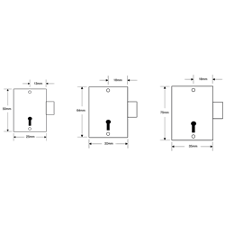 ASEC 51 2 & 4 Lever Straight Cupboard Lock
