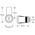 ASEC Round KD Snap Fit Camlock 180º