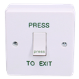 ASEC White Momentary 1 Gang Exit Switch