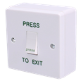 ASEC White Momentary 1 Gang Exit Switch