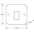 ASEC White Momentary 1 Gang Exit Switch