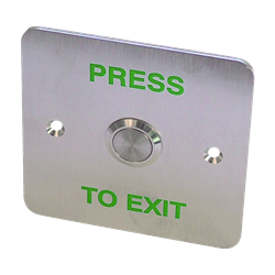 ASEC Press To Exit Stainless Steel Surface 1 Gang Button