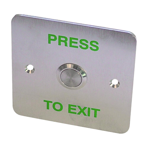 ASEC Press To Exit Stainless Steel Surface 1 Gang Button