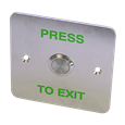 ASEC Press To Exit Stainless Steel Surface 1 Gang Button