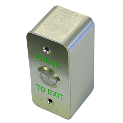 ASEC Press To Exit Narrow Style Surface Button Stainless Steel