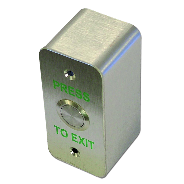 ASEC Press To Exit Narrow Style Surface Button Stainless Steel