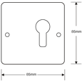 ASEC 1 Gang On/Off Euro Key Switch