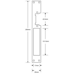 ASEC Mortice Release Sash Faceplate