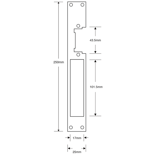 ASEC Mortice Release Sash Faceplate