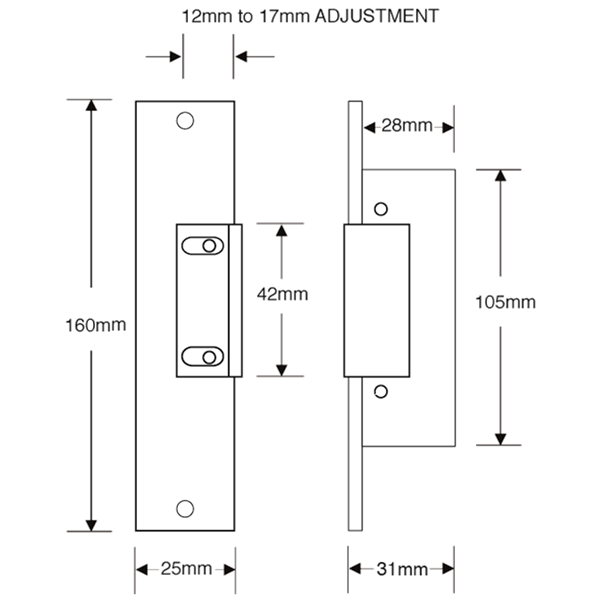 ASEC A21 Mortice Release