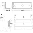 ASEC Z & L Bracket Inward Opening To Suit AS9821