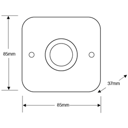 ASEC Touch Sensitive Illuminated Red/Green Halo Exit Button