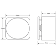 ASEC All Active Large Surface Push Plate DDA Exit Button