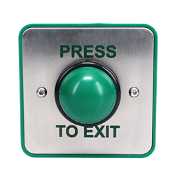 ASEC Press To Exit Green Dome Button With Tamper Proof Collar