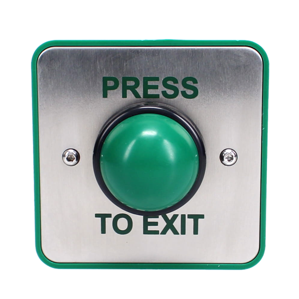 ASEC Press To Exit Green Dome Button With Tamper Proof Collar