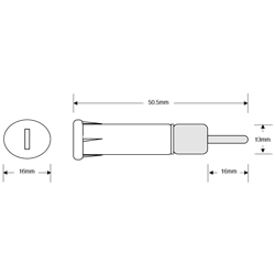 ASEC Peg Snap Fix Furniture Pedestal Lock