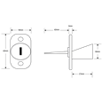 ASEC Twin Flange Fix Furniture Pedestal Lock