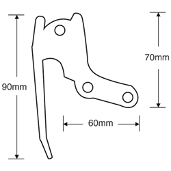 GARADOR GAR0085 Push Handle & Pin Garage Door Lock