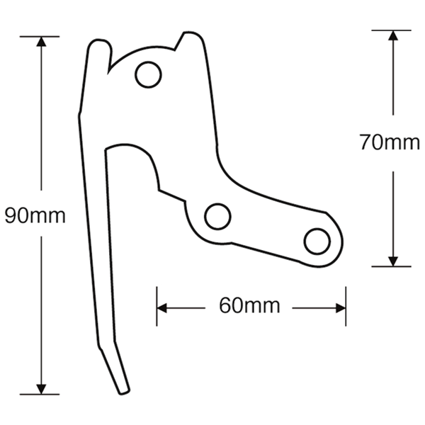 GARADOR GAR0085 Push Handle & Pin Garage Door Lock