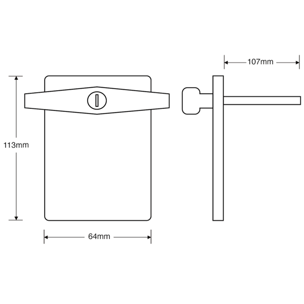 GARADOR 'T' Locking Garage Door Handle